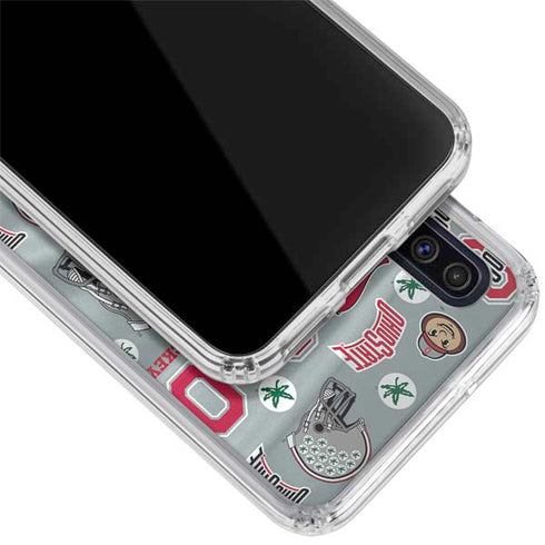 Ohio State University Pattern Galaxy A50 Clear Case